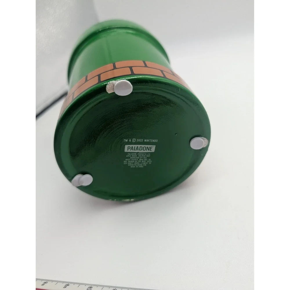 Green Warp Pipe Ceramic Pen Holder Retro Video Game Desk Organizer Cup